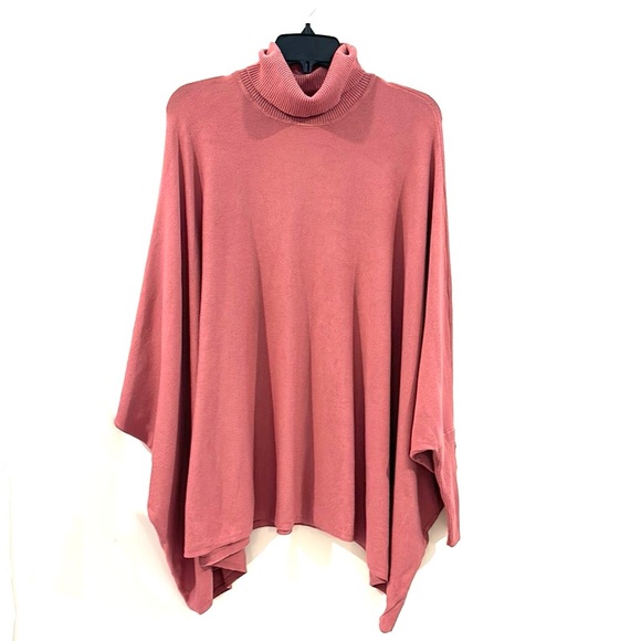 ALFANI LUX Turtle neck Batwing Coral Pink soft Sweater Retail $89 Sz L - Picture 2 of 6